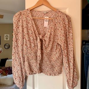 American eagle pink floral top size M